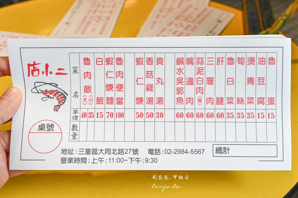 【三重美食小吃】店小二魯肉飯 三重五大滷肉飯之一！米其林必比登推薦蝦仁羹也是一絕