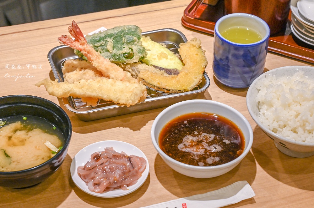 【福岡天神美食】天麩羅処ひらおhirao 平價好吃天婦羅定食！小菜吃到飽推薦 @周花花，甲飽沒