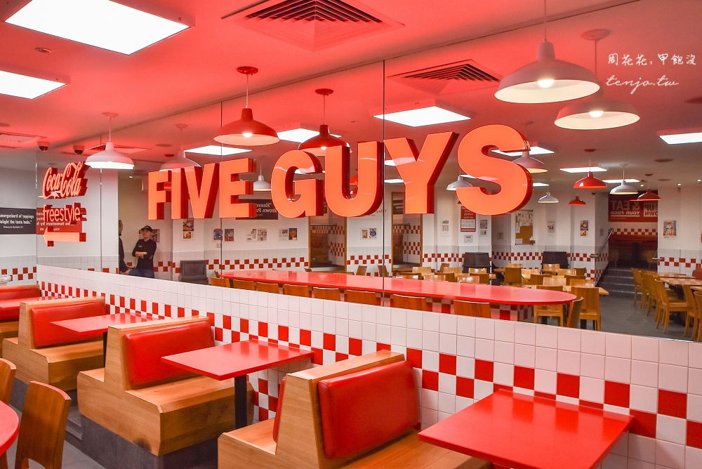 【英國倫敦美食】Five Guys 歐巴馬都愛的美式漢堡店 15種配料隨你加！還有花生吃到飽