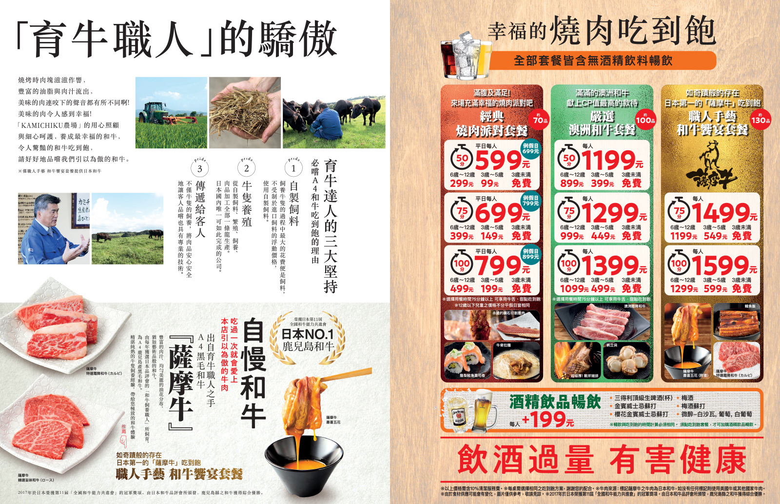 【微風北車美食】上村牧場日本和牛燒肉吃到飽！特急列車送餐只要599元一個人也能吃