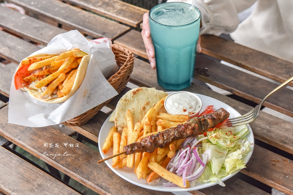 【信義區松信路美食】我愛希臘捲餅 台北希臘料理推薦！希臘捲餅只要110元起平價好吃 @周花花，甲飽沒