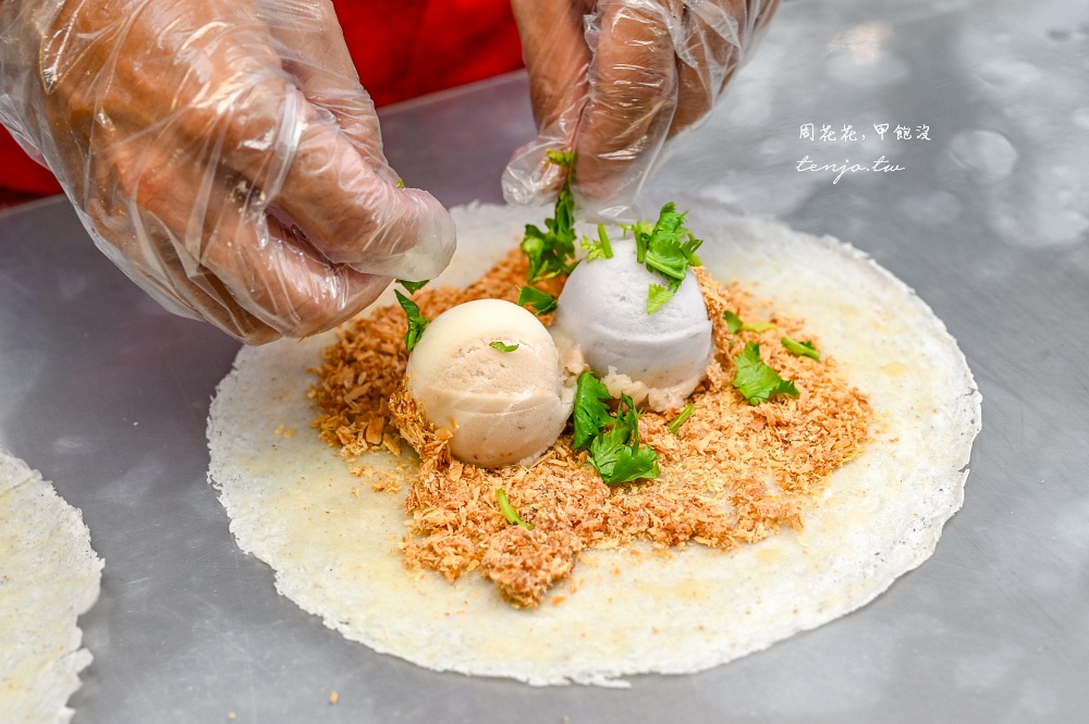 【寧夏夜市必吃美食】雅米花生捲冰淇淋 嚴選宜蘭名店阿宗芋冰城x蘇澳老店麥芽花生磚