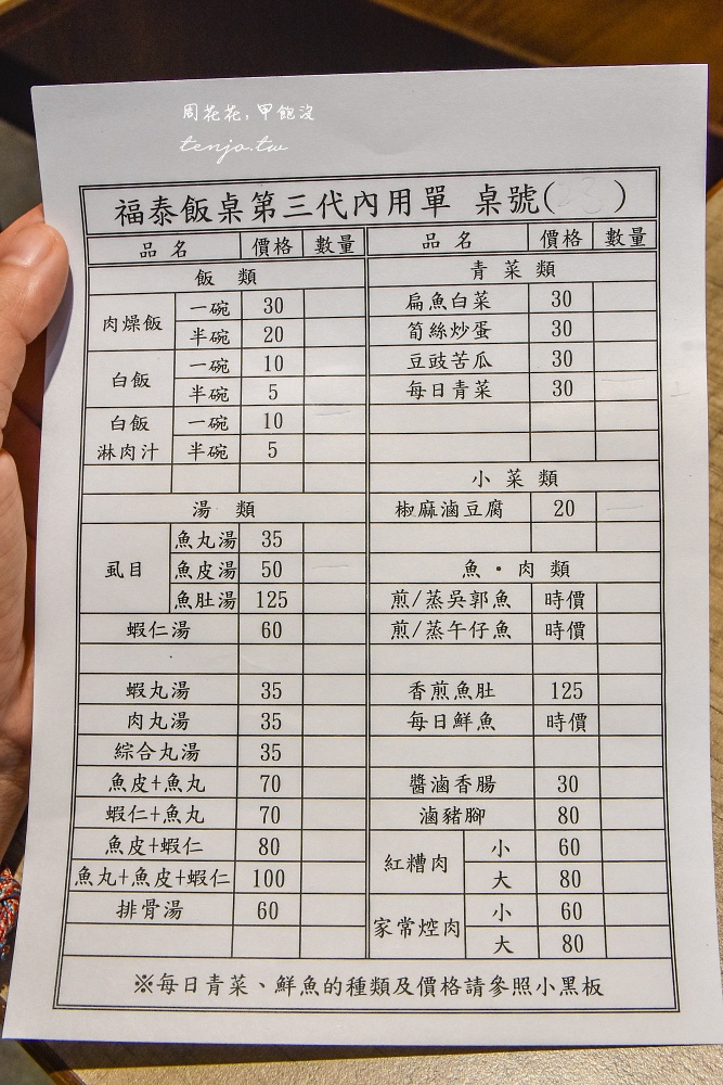 【台南中西區小吃】福泰飯桌第三代 米其林必比登推薦美食！菜單必點肉燥飯魚皮魚丸湯