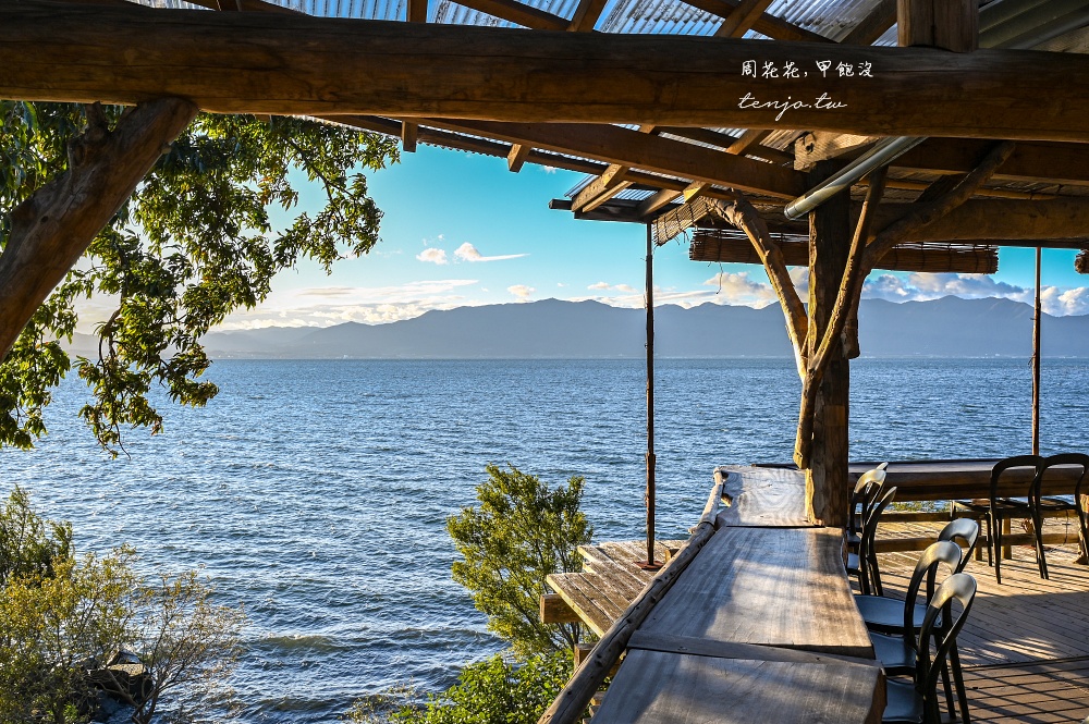 【滋賀近江八幡美食】Chalet 水之濱 琵琶湖畔絕美景觀咖啡廳！湖景第一排夕陽Cafe推薦