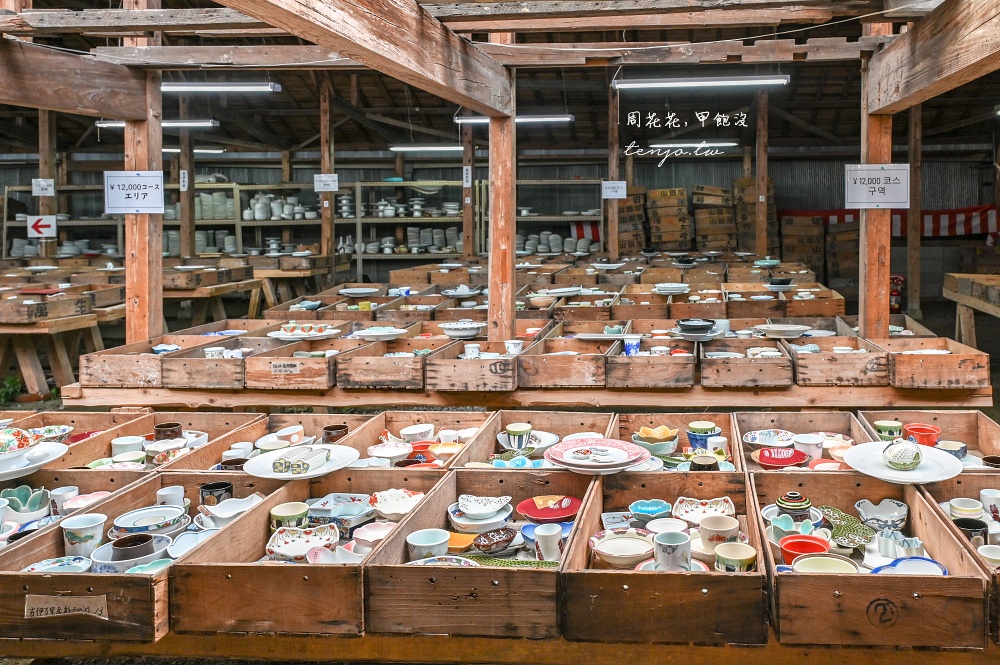 【佐賀景點推薦】幸樂窯 有田燒倉庫尋寶體驗！6,600円裝到飽上萬件精美陶瓷器皿隨你選