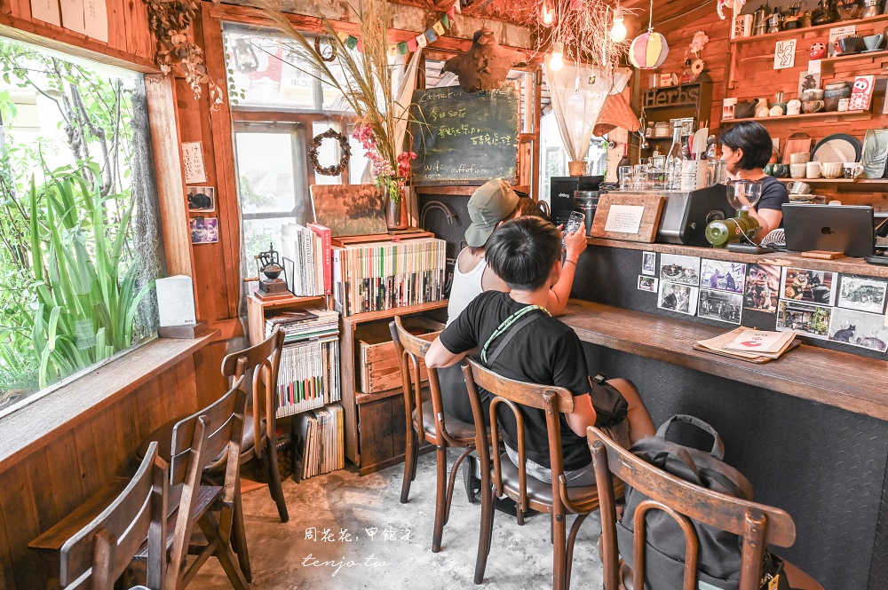 【花蓮咖啡店推薦】Caffe Fiore珈琲花 老房子植物花草貓咪療癒空間！菜單咖啡甜點都優秀