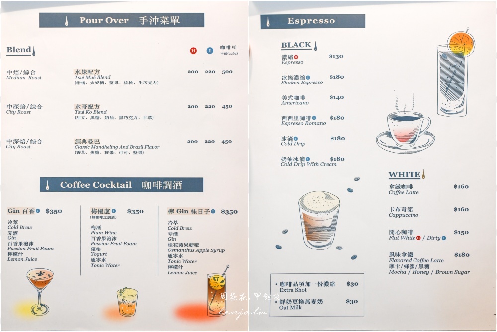 【大安站咖啡廳】水哥咖啡 開到晚上11點深夜咖啡店！菜單飲料甜點選擇多適合辦公用電腦