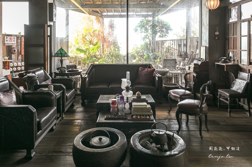 【台北秘境咖啡店】美好時光八里 隱身山腰間預約制咖啡廳！滿屋古物復古氛圍景觀可看海