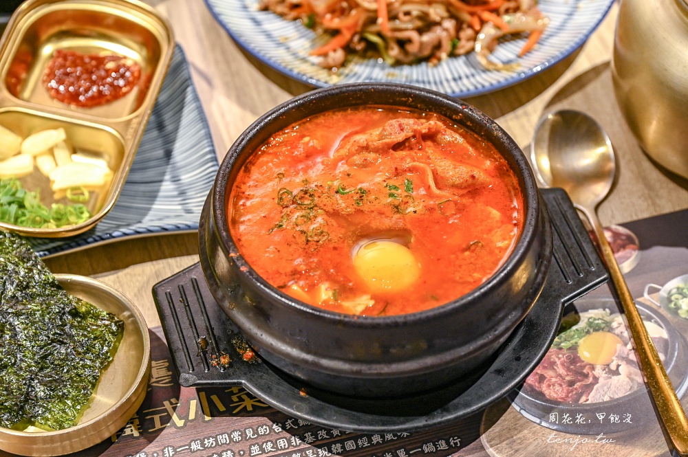 【淡水美食推薦】金亨殿韓國料理淡大店 菜單必點超厚海鮮煎餅！小菜吃到飽CP值高又好吃