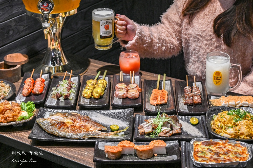 【老串角居酒屋台北大安店】常年居酒屋愛店最新分店！菜單隨便點都好吃建議先訂位預約 @周花花，甲飽沒