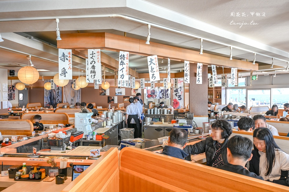 【山口縣下關美食】すし遊館唐戸店 隱藏版唐戶市場美食推薦！坐擁大片海景平價迴轉壽司