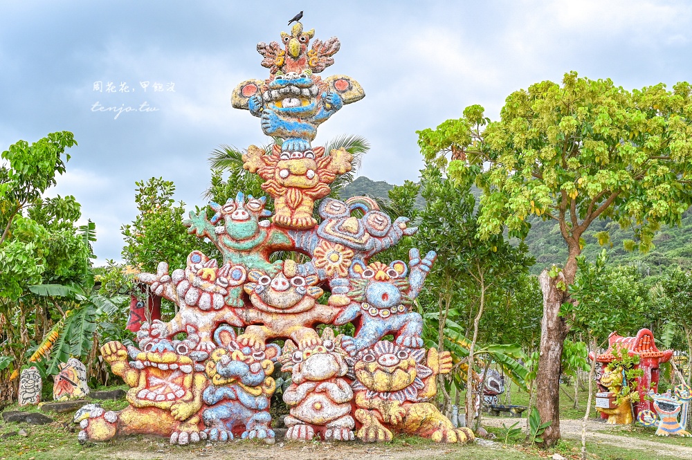 【沖繩石垣島】米子燒工坊xShisa農園 巨型米子燒風獅爺免費參觀！下雨天雨備景點推薦 @周花花，甲飽沒