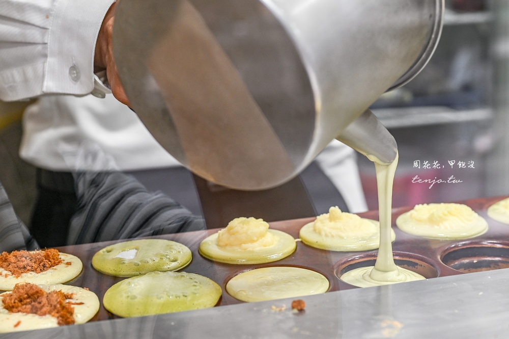 【松江南京美食】四平車輪餅 菜單口味超過30種！融合日式蛋糕皮作法蓬鬆綿密好吃推薦