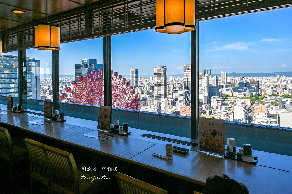 【大阪美食推薦】Tonkatsu KYK 梅田超美景觀餐廳！炸豬排+自助吧吃到飽只要1,500円起