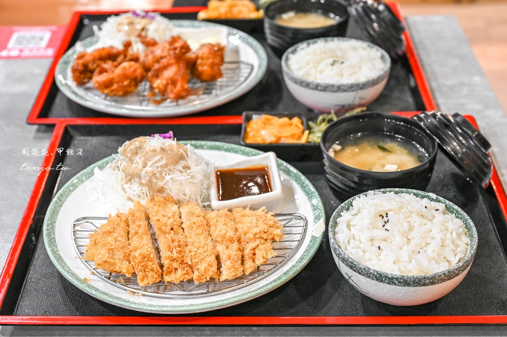 【晴光市場美食推薦】築本屋農安店 豬排定食只要199元！內用免費續白飯高麗菜絲吃到飽 @周花花，甲飽沒