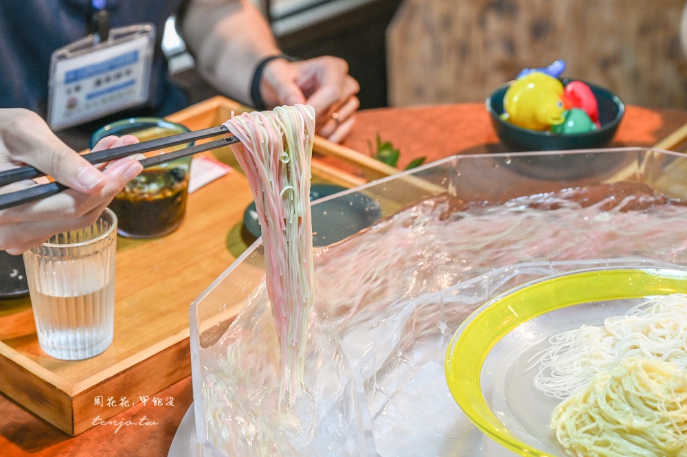 【大分美食推薦】素麵流水流舞 邊釣魚邊吃流水麵新奇體驗！近大分景點原尻瀑布道之駅