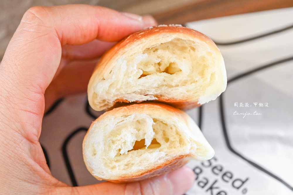 【新竹麵包店】Seed Bakery 麵包籽 城隍店 神好吃海鹽奶油捲推薦！免費氣泡水喝到飽