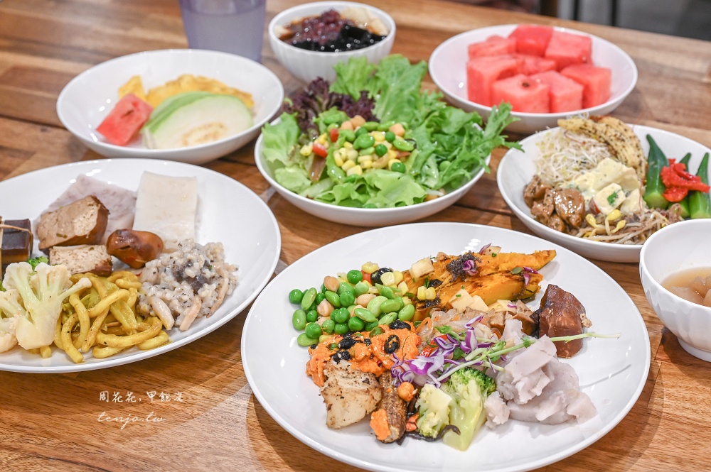 【松山信義美食】旭穗蔬食 台北平價素食自助餐吃到飽！午餐下午茶379元起買餐券更便宜